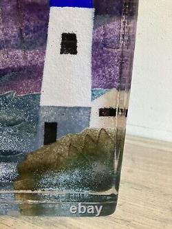 Caithness Scotland Sarah Peterson On The Rocks Art Glass Ltd Edition Lighthouse