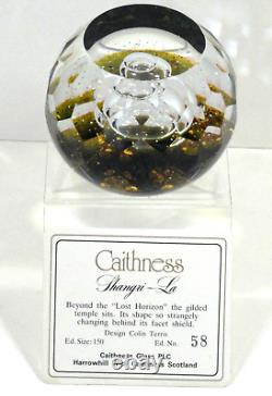 Caithness Shangri-La Paperweight Ltd Ed 1987 Terris