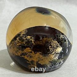 Caithness Total Eclipse Limited Edition 28/200 Brown Engraved Paperweight