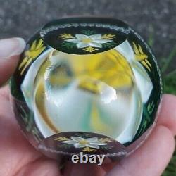 Caithness Whitefriars Glass Paperweight Spring Florette 43/150 Limited Edition