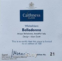 Caithness Whitefriars Paperweight BELLADONNA Limited Edition 21/100 Allan Scott