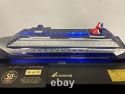 Carnival Cruise Spirit 3D Ship Crystal Glass Model Limited Edition 50th 8/12 NEW