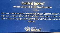 Carnival JUBILEE Inaugural Limited Edition Crystal 3D Glass Cruise Ship Model #1