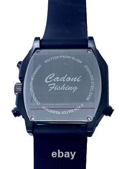 Carp Fishing chronograph Watch by Cadoni smash proof glass and torch