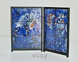 Chagall Vtg Mid Century Modern Stained Glass Window Panel Art Institute Chicago