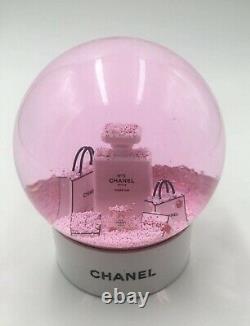 Chanel Frosted Pink Limited Edition Glass Snow Globe