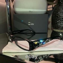 Christian Dior Limited Edition Eyeglasses Swarovski Crystal 3253 Black RARE