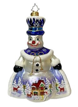 Christopher Radko Christmas Ornament Snow Scene Like This Scene Box SIGNED