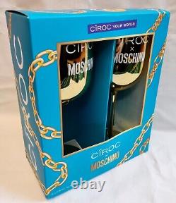 Ciroc X Moschino Limited Edition Gold Cocktail Goblets? New & Sealed In Box