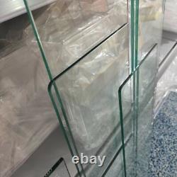 Clear Tempered Glass Shelf Panel Storage Display Glass, wall slatwall Bracket