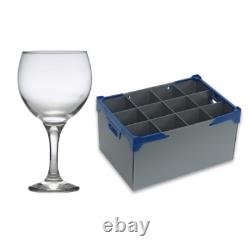 Cocktail Glasses x12 and Glassware Storage Box x1 by Glassjacks Ltd