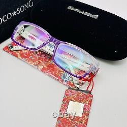 Coco Song Eyeglasses Women Square Purple White Limited Edition Mod. MAYBE ME New