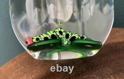 Collectable Perthshire 1984 Caterpillar On A Leaf Paperweight Limited Edition