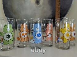 Complete Set of 6, Care Bear Drinking Glasses, Limited Edition, Libbey Pizza Hut