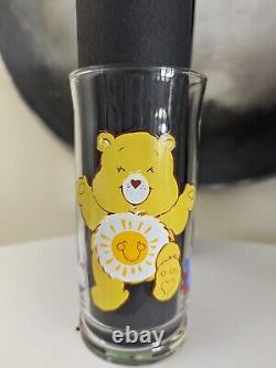 Complete Set of 6, Care Bear Drinking Glasses, Limited Edition, Libbey Pizza Hut