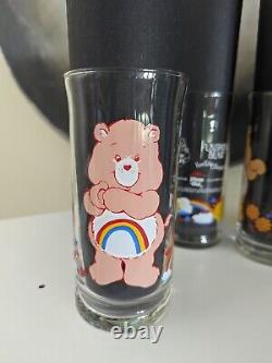 Complete Set of 6, Care Bear Drinking Glasses, Limited Edition, Libbey Pizza Hut