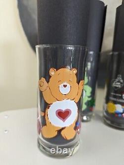 Complete Set of 6, Care Bear Drinking Glasses, Limited Edition, Libbey Pizza Hut