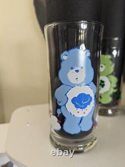 Complete Set of 6, Care Bear Drinking Glasses, Limited Edition, Libbey Pizza Hut