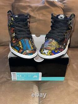 Concepts X Nike Dunk High Premium SB Stained Glass Mens Size 8.5 VNDS OG Box All