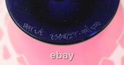 Correia Art Glass Ruby Hearts Bowl ESB8128 1991 Limited Edition 99/500 Signed