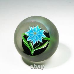 Correia Glass Paperweight BLUE FLOWER Limited Edition Nr. 17/200 Collectible