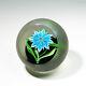 Correia Glass Paperweight Blue Flower Limited Edition Nr. 17/200 Collectible