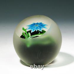 Correia Glass Paperweight BLUE FLOWER Limited Edition Nr. 17/200 Collectible