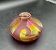 Correia Iridescent Art Glass Perfume Bottle Red Gold Signed 1995 Limited Edition