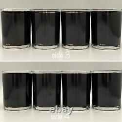 Culver Barware Sea Shells 22Kt Gold Lowball Whiskey Glasses 4pc Set USA 4 Tall