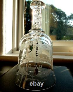 Cyril Kimberley Master Engraver Webb CHARLES DICKENS Commemorative Glass Bell