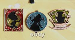 DISNEY Limited Edition (1200) ALICE THROUGH the LOOKING GLASS 3 Pin Badge set