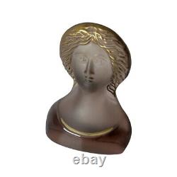 Daum France Madonna Glass Bust By Pierre Roulot Signed Limited Edition 200/2000