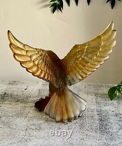 Daum Limited Edition Sea Eagle Pate de Verre 11 Wingspan Mint with Box