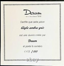 Daum Limited Edition Sea Eagle Pate de Verre 11 Wingspan Mint with Box