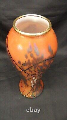 Dave Barras. OKRA Limited Edition Glass Vase 21cm / 8.25 Boxed