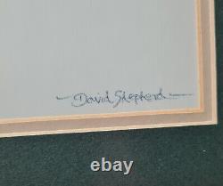 David Shepherd Limited Edition Print x 9 In Pine & Matte Glass Museum Frames
