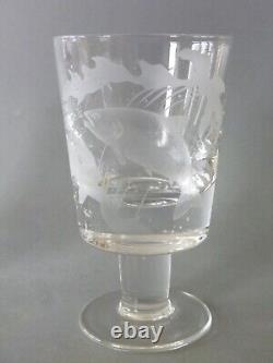 Denis Mann Caithness Glasses Ltd Ed Goblet Cock & Hen Salmon Etched Engraving