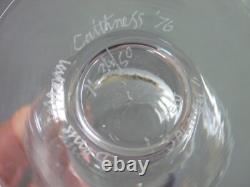 Denis Mann Caithness Glasses Ltd Ed Goblet Cock & Hen Salmon Etched Engraving