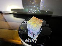 Dichroic Crystal Optic Art Glass Uranium NASA Storm Star Wars Trek Cube rubik
