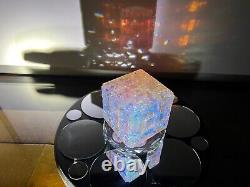 Dichroic Crystal Optic Art Glass Uranium NASA Storm Star Wars Trek Cube rubik