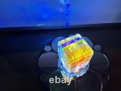Dichroic Crystal Optic Art Glass Vaseline Uranium NASA Storm Star Wars 3d rubik
