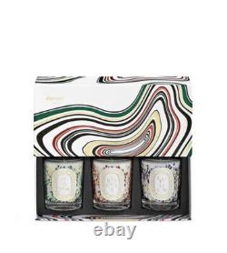 Diptyque 2021 Limited Edition Candle Trio (3x70g) Biscuit, Sapin & Flocon BNIB