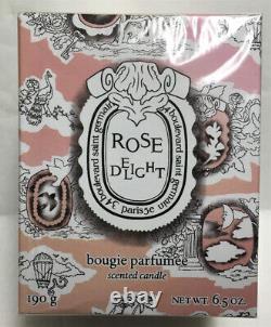 Diptyque Rose Delight Candle Full Size Limited Edition (190 gram/6.5 Oz)