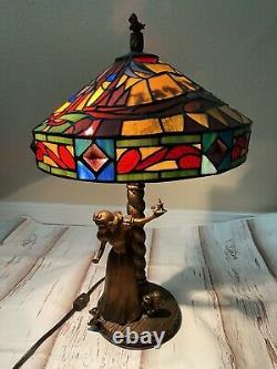 Disney Snow White 7 Dwarfs Stained Glass Lamp Ltd Ed. Works Jody Daily