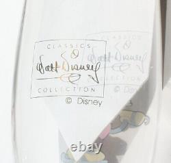 Disney limited edition Mickey Minnie champagne flutes wine glasses gold stem