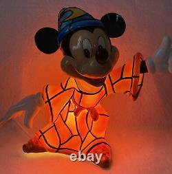 Disney's Sorcerers Apprentice Mickey Mouse Limited Edition Stain-Glass Lamp