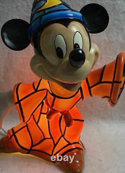 Disney's Sorcerers Apprentice Mickey Mouse Limited Edition Stain-Glass Lamp