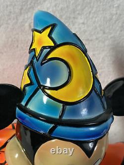 Disney's Sorcerers Apprentice Mickey Mouse Limited Edition Stain-Glass Lamp