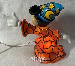 Disney's Sorcerers Apprentice Mickey Mouse Limited Edition Stain-Glass Lamp