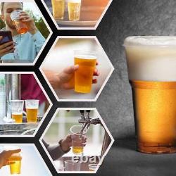 Disposable Beer Glasses Pint & Half Pint Clear Plastic Drinking Cups for Parties